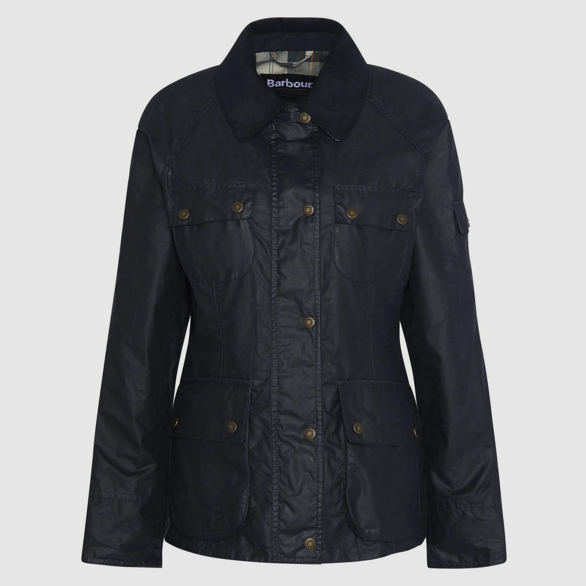 Veste en cire BARBOUR Arlo Utility Royal Navy/Tartan Ancien
