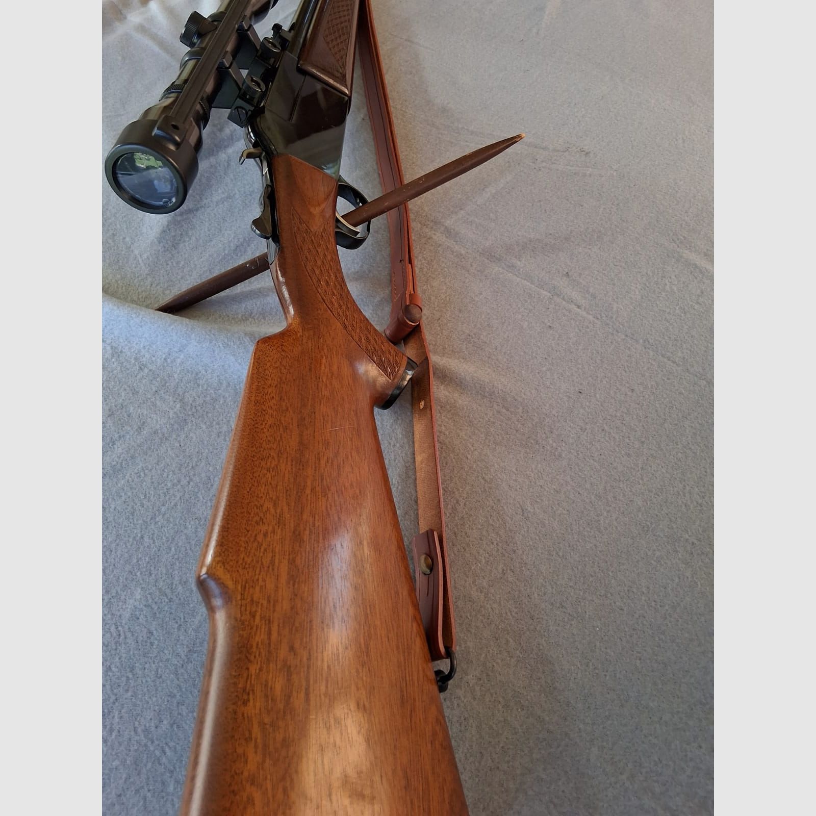 Langwaffe Tikka Bockbüchsflinte 12/70 und 222 Rem. mit Zielfernrohr Sornet 4x