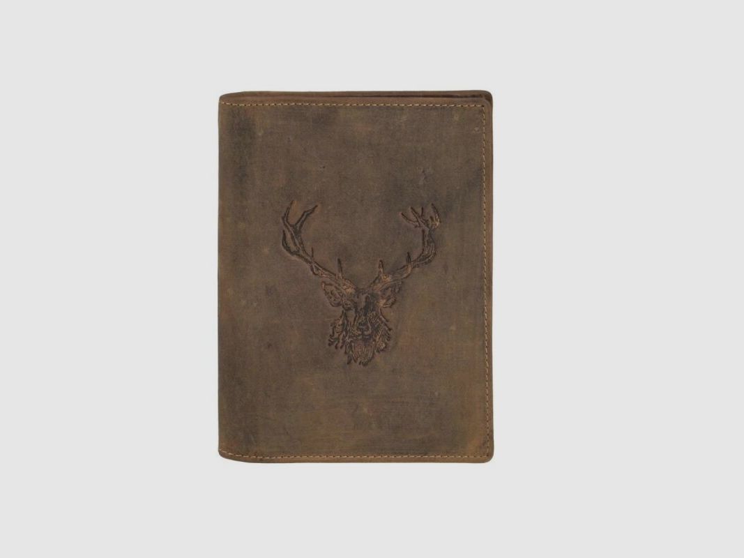 Greenburry Jagdscheinetui Leder "Vintage Hunting" Royal Stag Hirsch