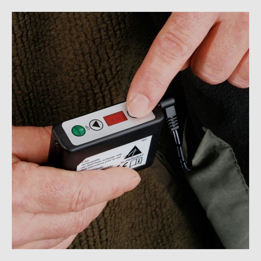 Alpenheat Beheizte Weste FIRE-FLEECE AJ4 Farbe Grün, Größe S