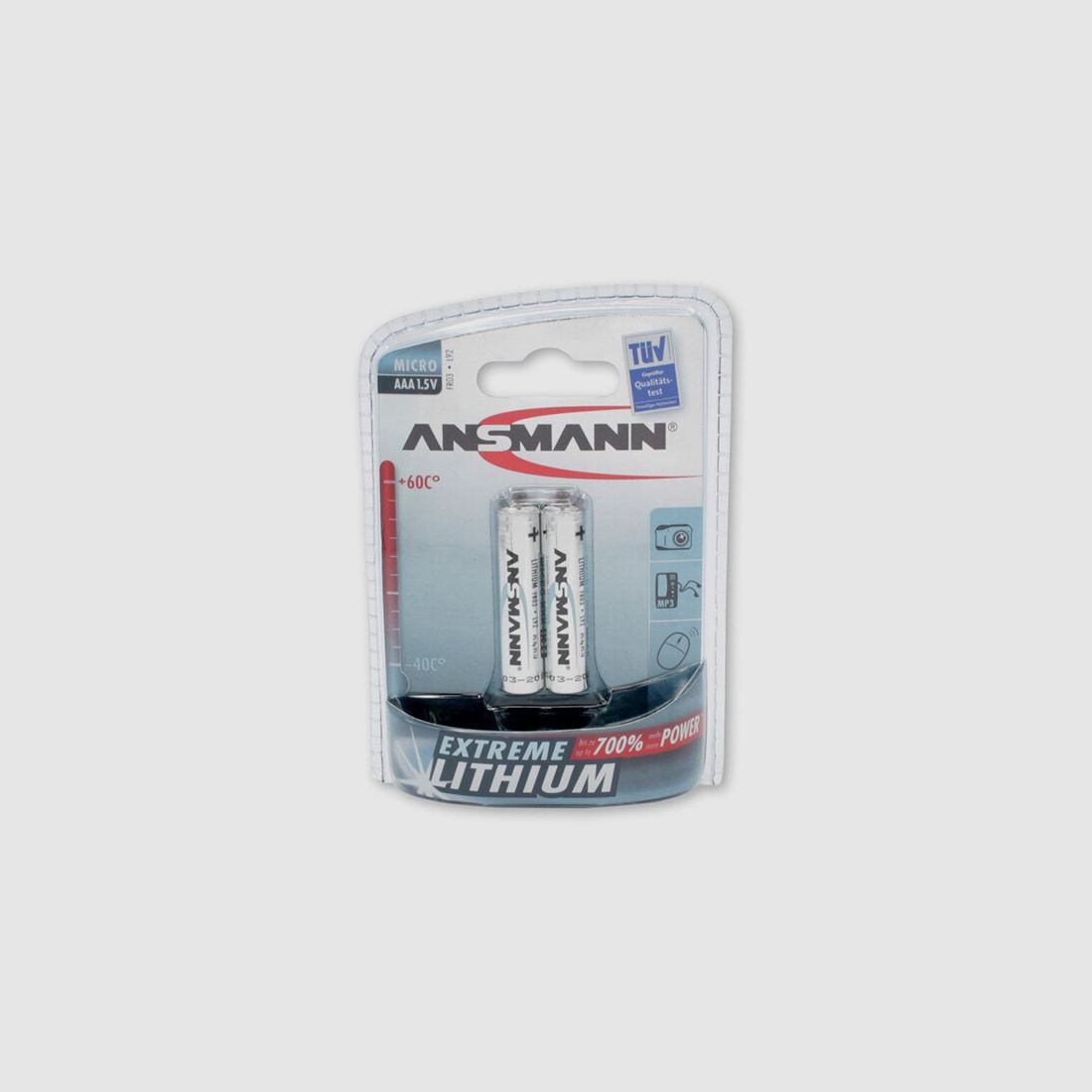 2 x Ansmann Extreme Batterie Lithium 1,5 V Micro AAA