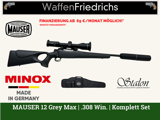 MAUSER M12 Grey Max - Komplettset Jungjäger - WaffenFriedrichs