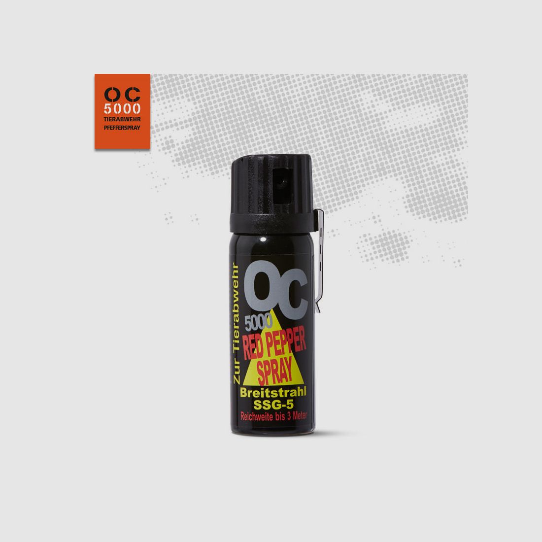 OC 5000 RODE PEPPERSPRAY SSG-5 - BREED STRAAL - 63 ML