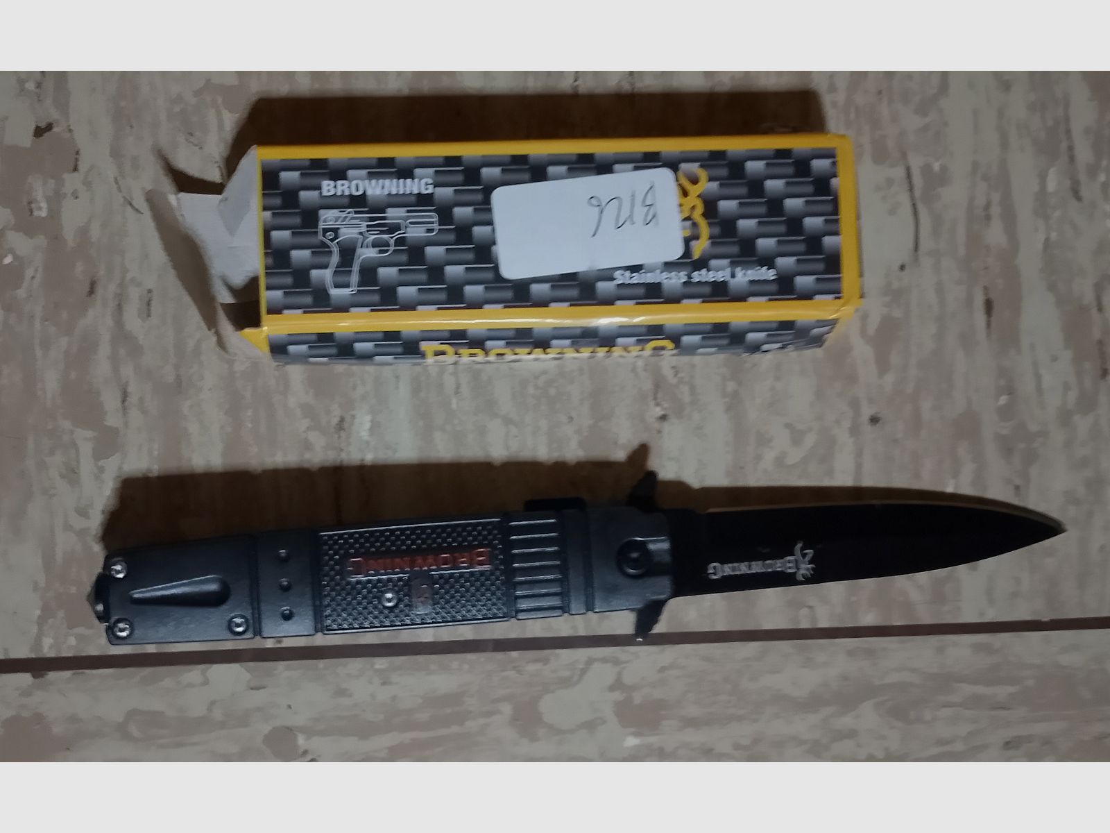 Neues Browning Messer stabiles Edelstahl klappmesser schwarz  aus Sammlung mit Ovp