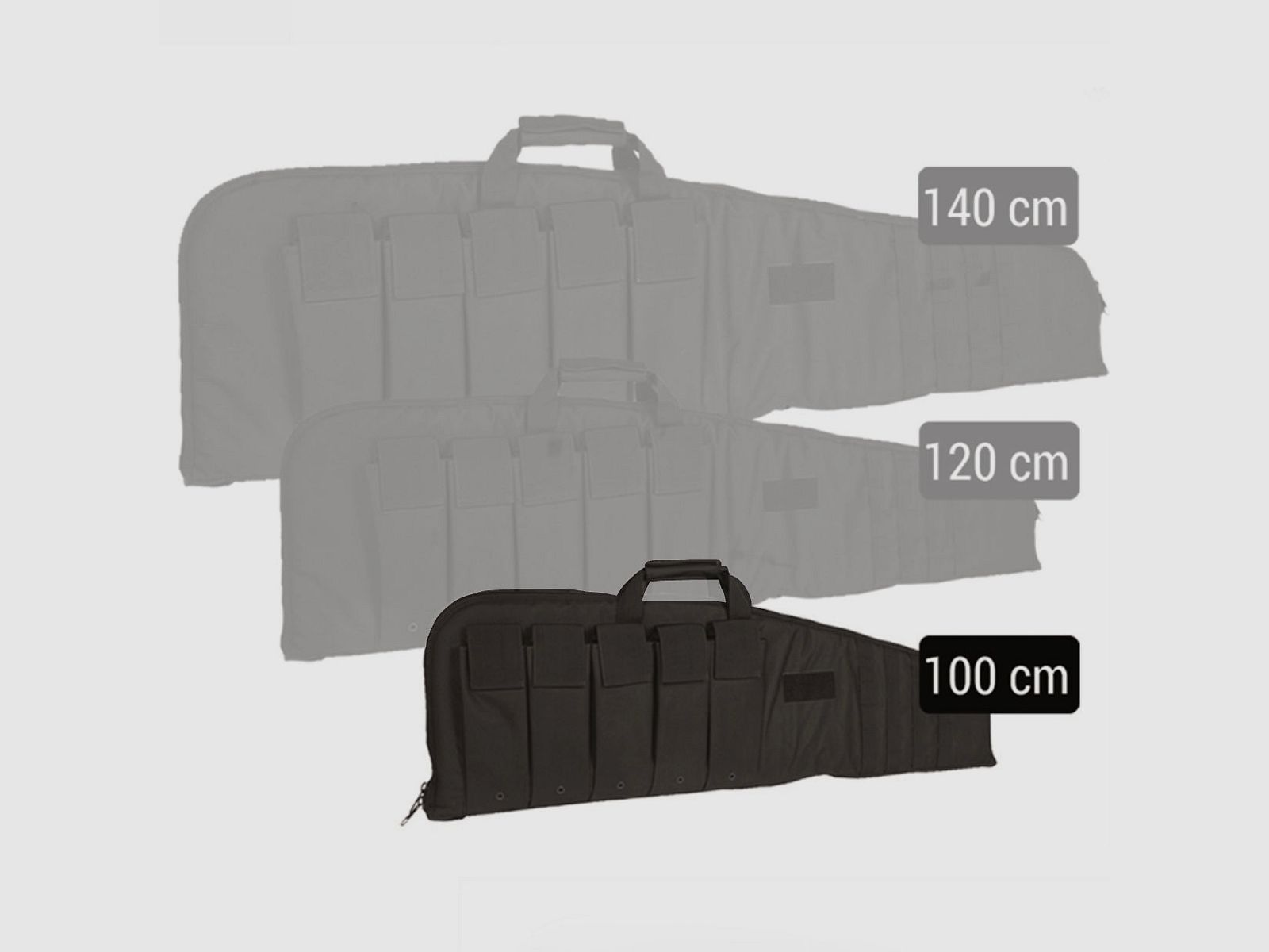 Transporttasche 100cm für Wurfgerät SCHWARZ