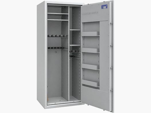 ISS Steel cabinet St. Gallen WF MAX Combi Class 1 – for up to 17 long guns (Light gray, with double-bit lock)