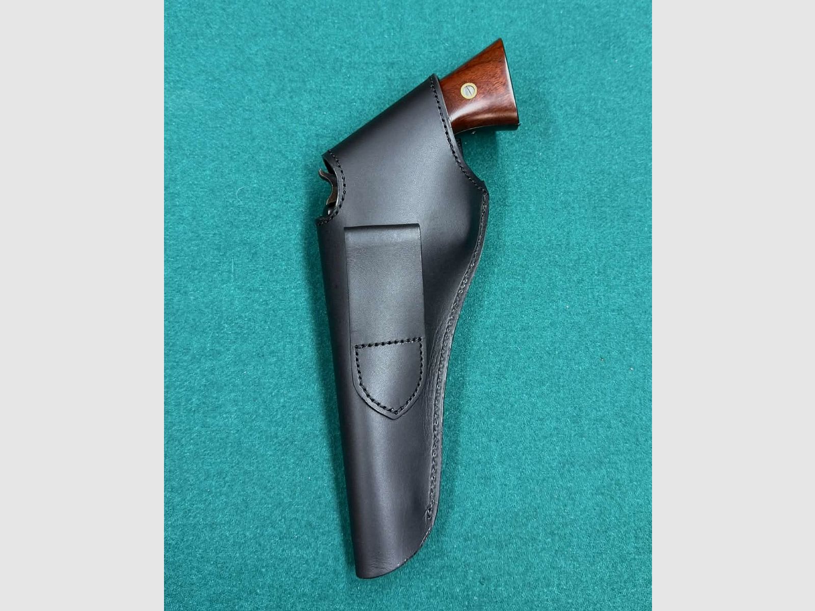 Closed leather holster for the Remington New Army 5.5 revolver, image 3 of 3