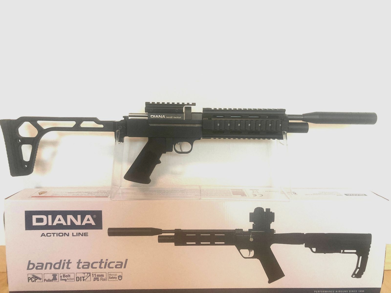 Pistolet à air Karabiner Diana Bandit "Tactical Ultimate" avec chassis en aluminium et crosse pliable style AR15/SIG, F libre dès 18 ans, image 1 sur 7