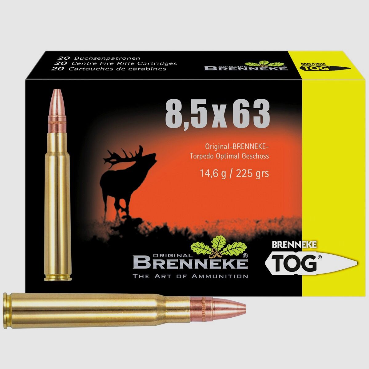 Brenneke 8,5×63 TOG 14,6g/225grs. – 20 Stk.