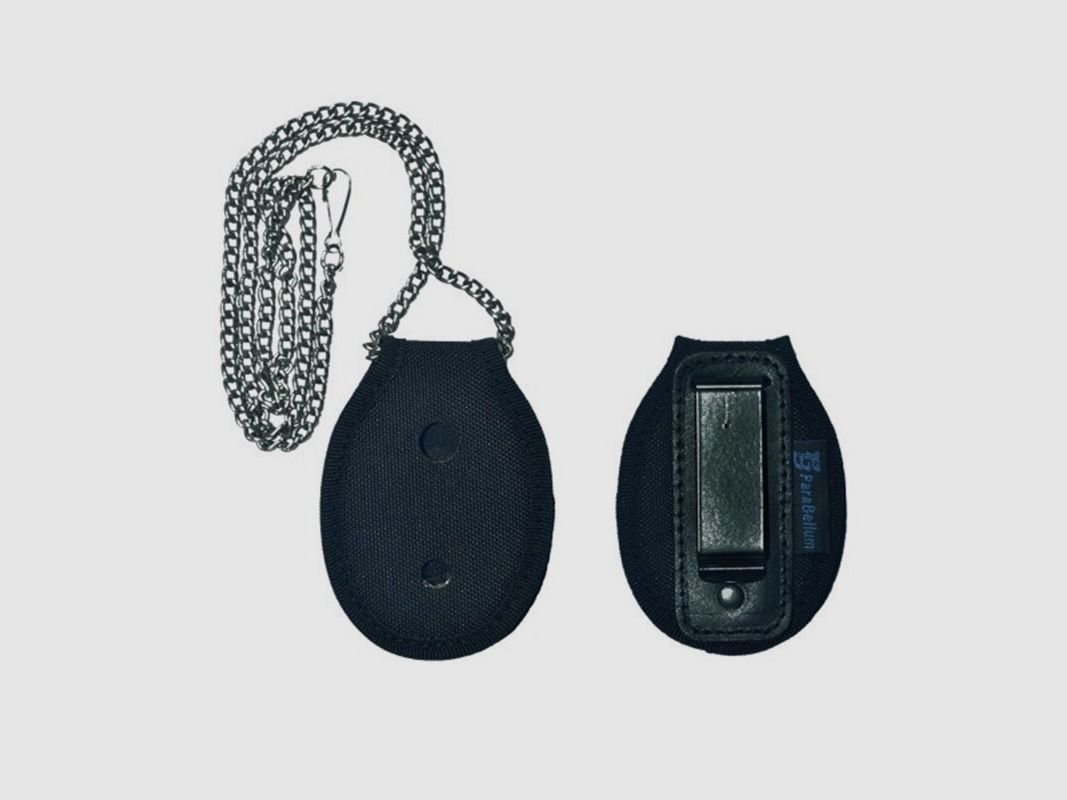 Porte-plaques en Cordura avec chaîne et clip