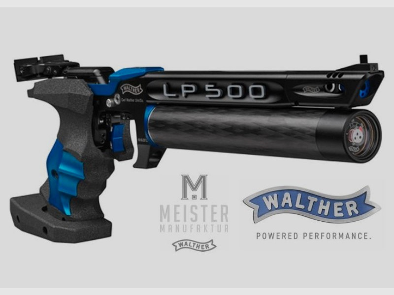 WALTHER LP500-M EXPERT - DESIGN BLAU - MECHANISCHER ABZUG - MEISTERMANUFAKTUR