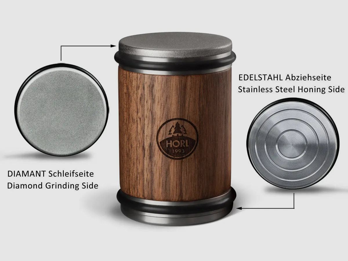 HORL Rollschleifer Nussbaum & Magnetschleiflehre (RSN-SET)