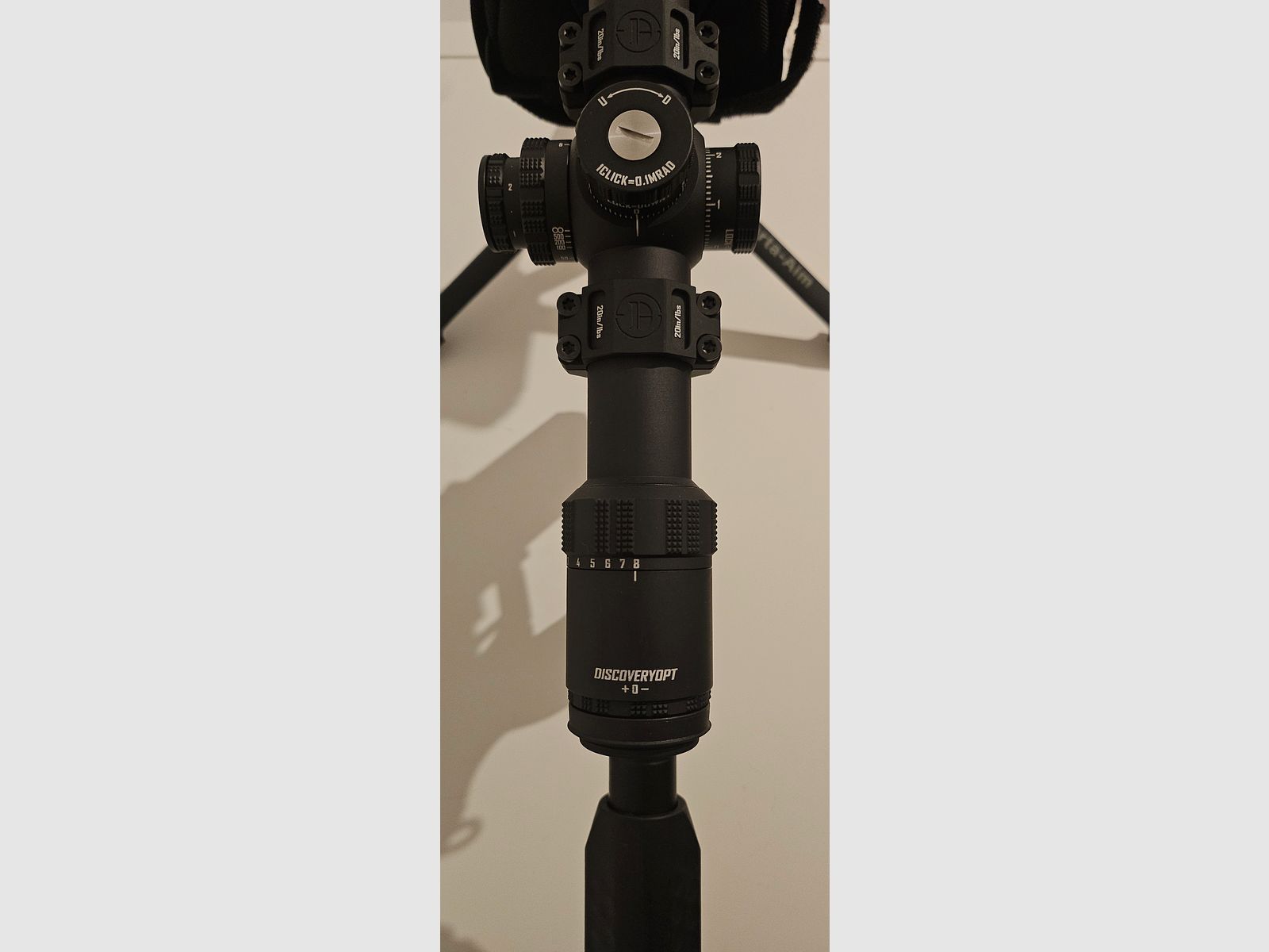 LPVO DISCOVERYOPT, 1–8 × 24 FFP met 34-mm buis