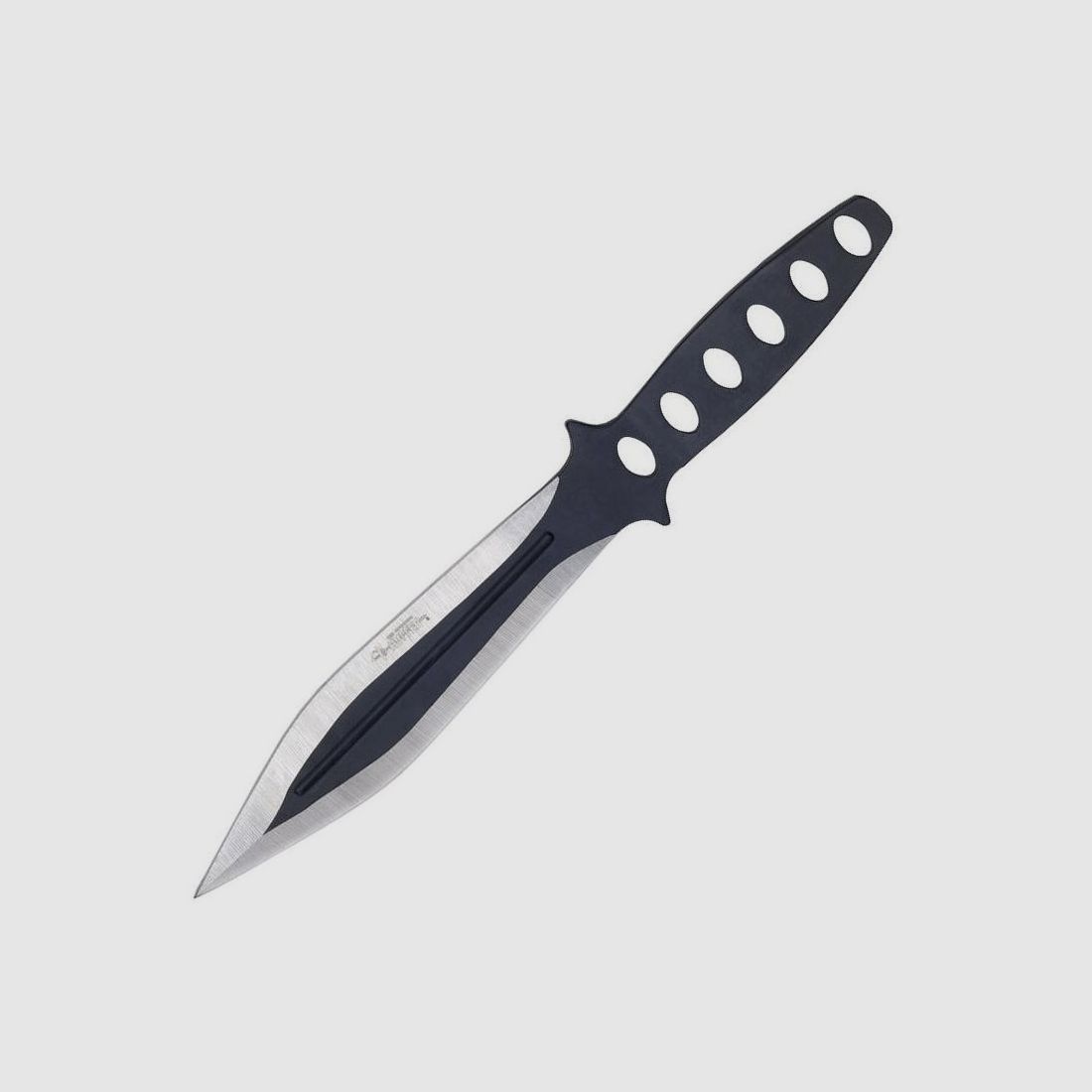 Throwing knife silver including nylon sheath