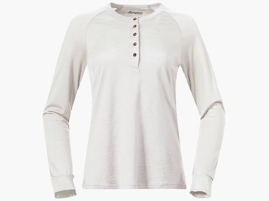 Bergans Lysebu Wool Henley Dames Vanille Wit L