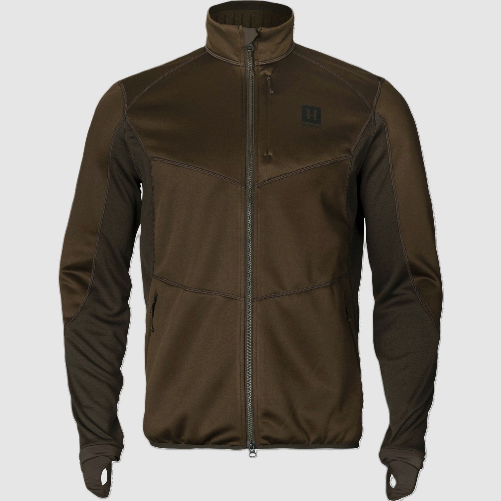 Härkila Scandinavian Fleecejacke - Willow green / Deep brown, Bild 1 von 4