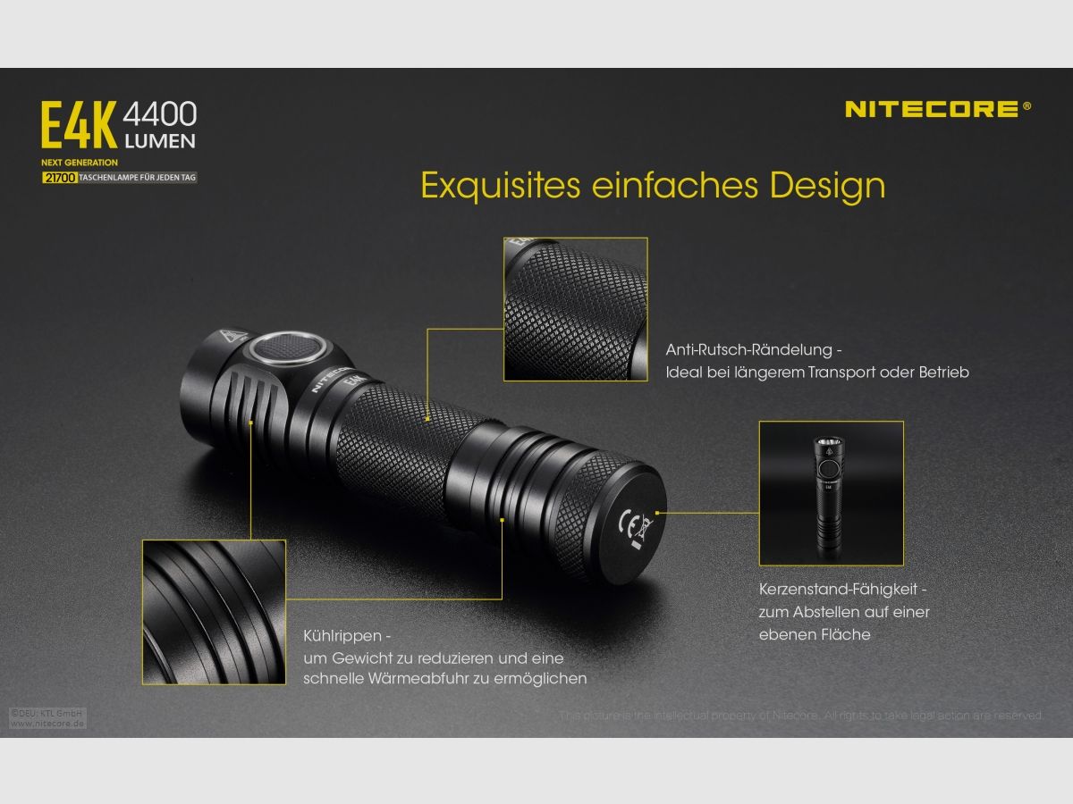 Nitecore E4K flashlight E4K 4400 lumens