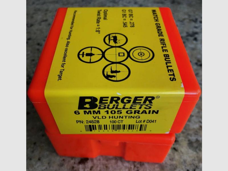 Berger 6mm 105gr VLD Hunting