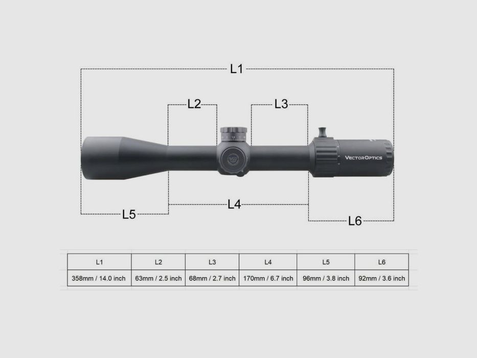 Vector Optics Marksman 4-16x44 FFP riflescope, image 4 of 8