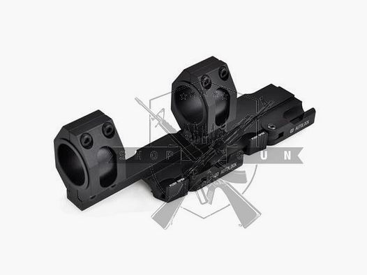 25-30mm One Piece Rifle Scope Mount QD - Black [Aim-O]