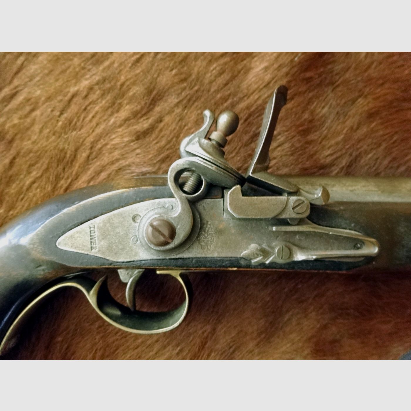 Antique flintlock pistol caliber .50