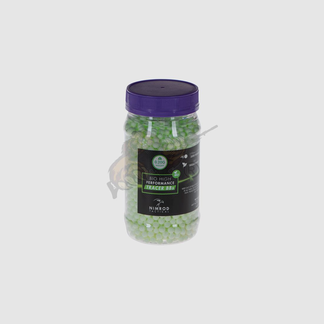 Nimrod Bio Tracer Airsoft BB 2000rds 0.20g (2.000 Stück) - Leuchtspur Grün