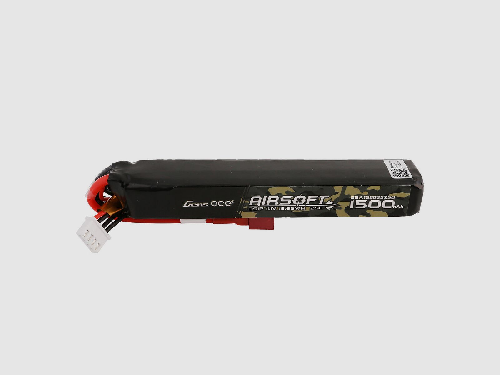 GensAce 25C 1500mAh 3S1P 11.1V, Sticktype mit T-Stecker