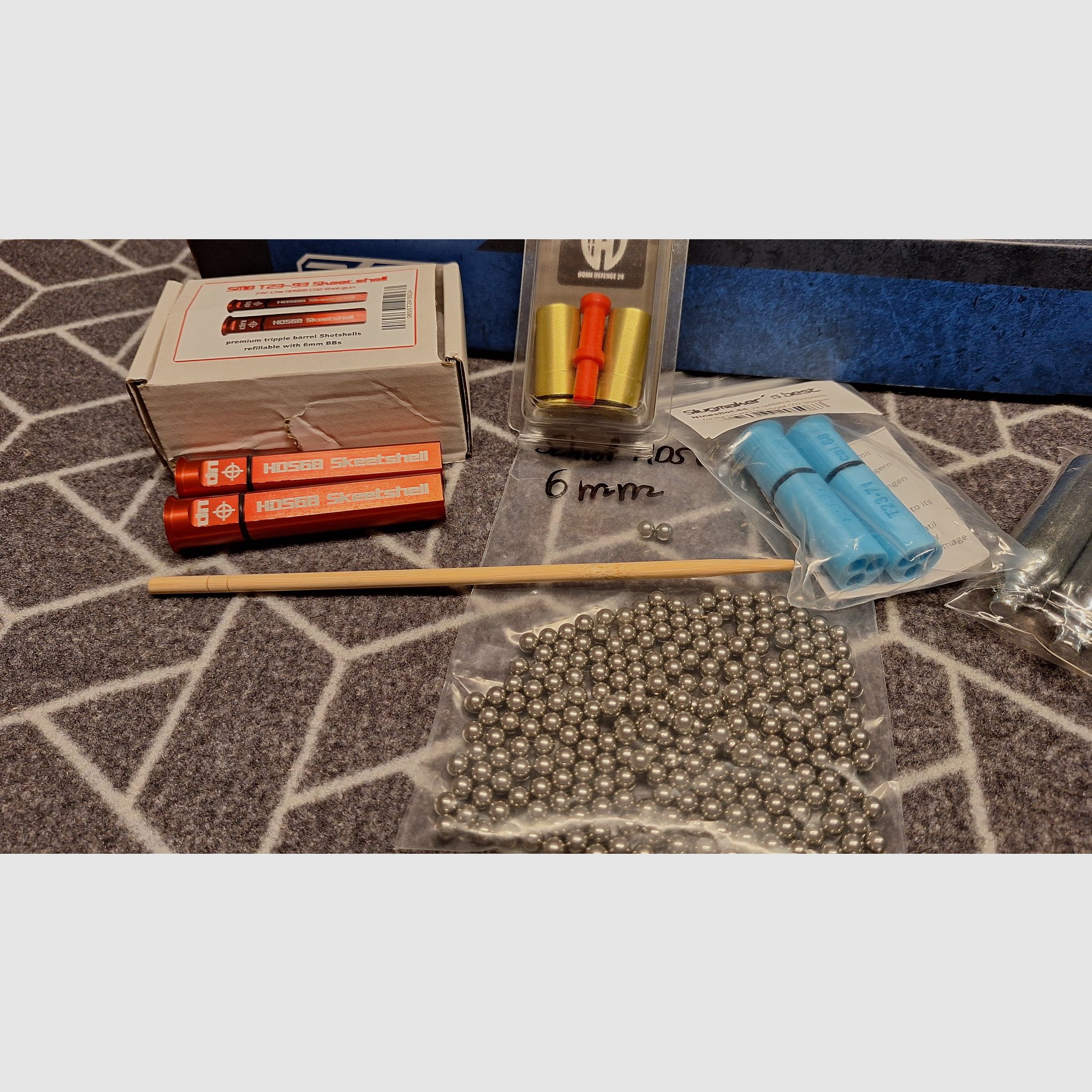 T4E TS 68 / HDS 68 Premium Paket mit Exportventil, Munition, CO2, Schrotshells, Pfeilen u.a. Neu!