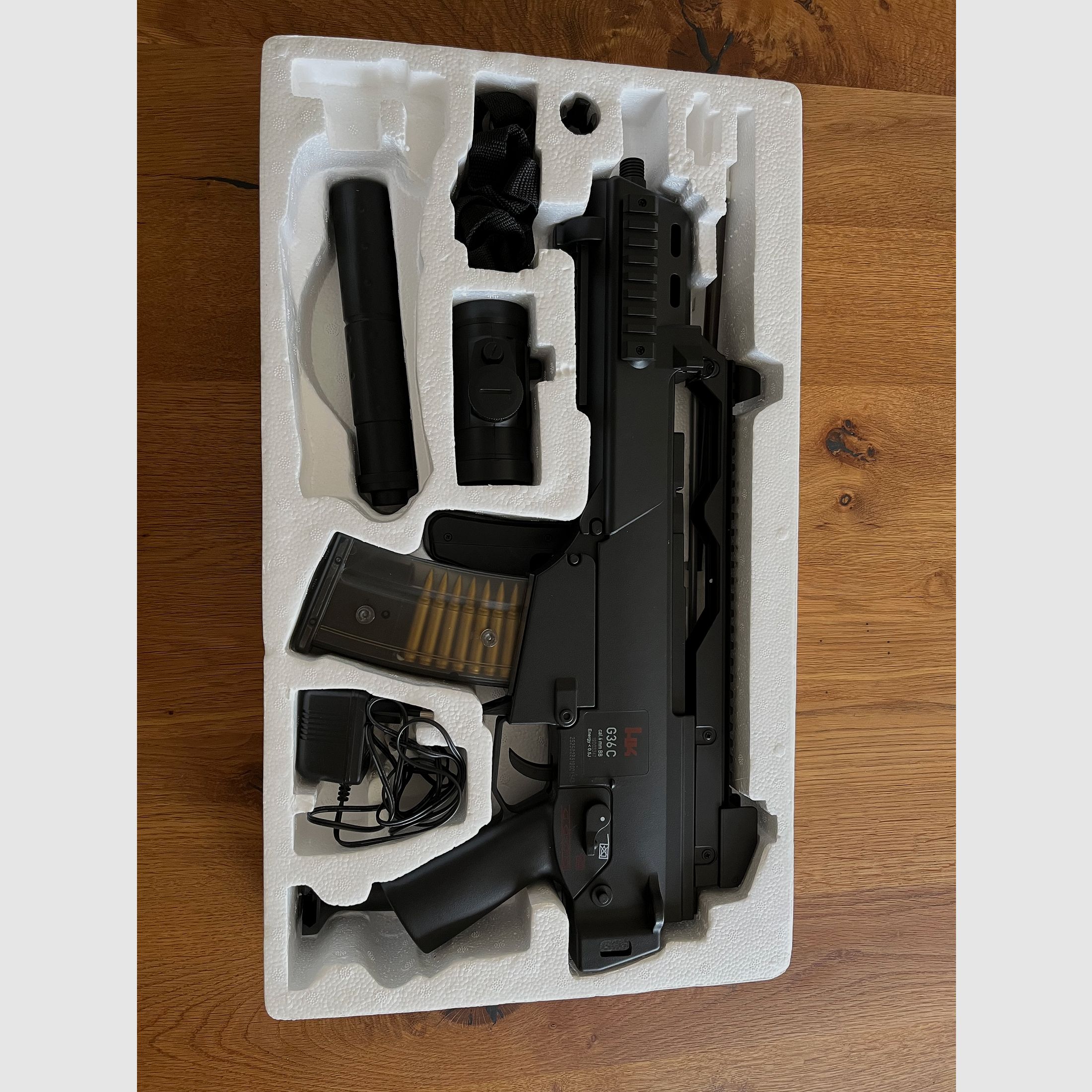 Umarex Airsoft Geweer G36C, elektrische Full-Auto Softairgeweer, aanvalsgeweer met 0,5 Joule, voor 6mm BB-ballen