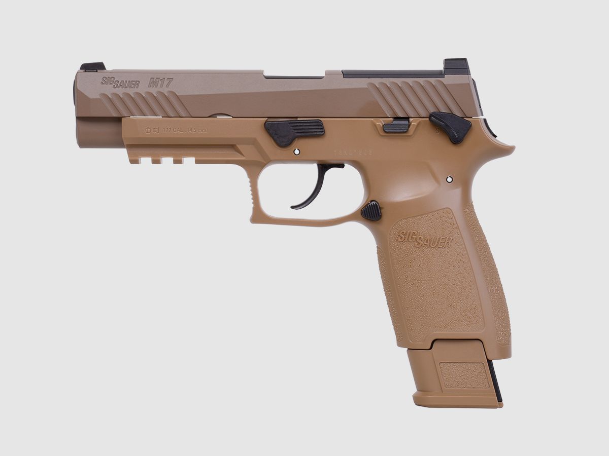 SIG SAUER P320-M17 Tan 4,5mm - Luchtdruk Co2 BlowBack