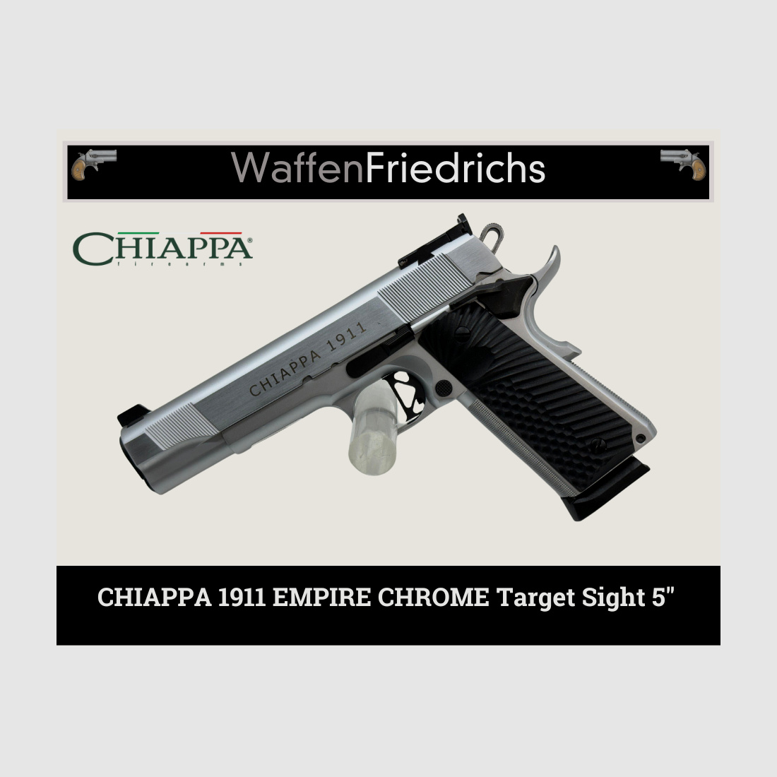 CHIAPPA Empire Chrome Target Sight 5" - WaffenFriedrichs