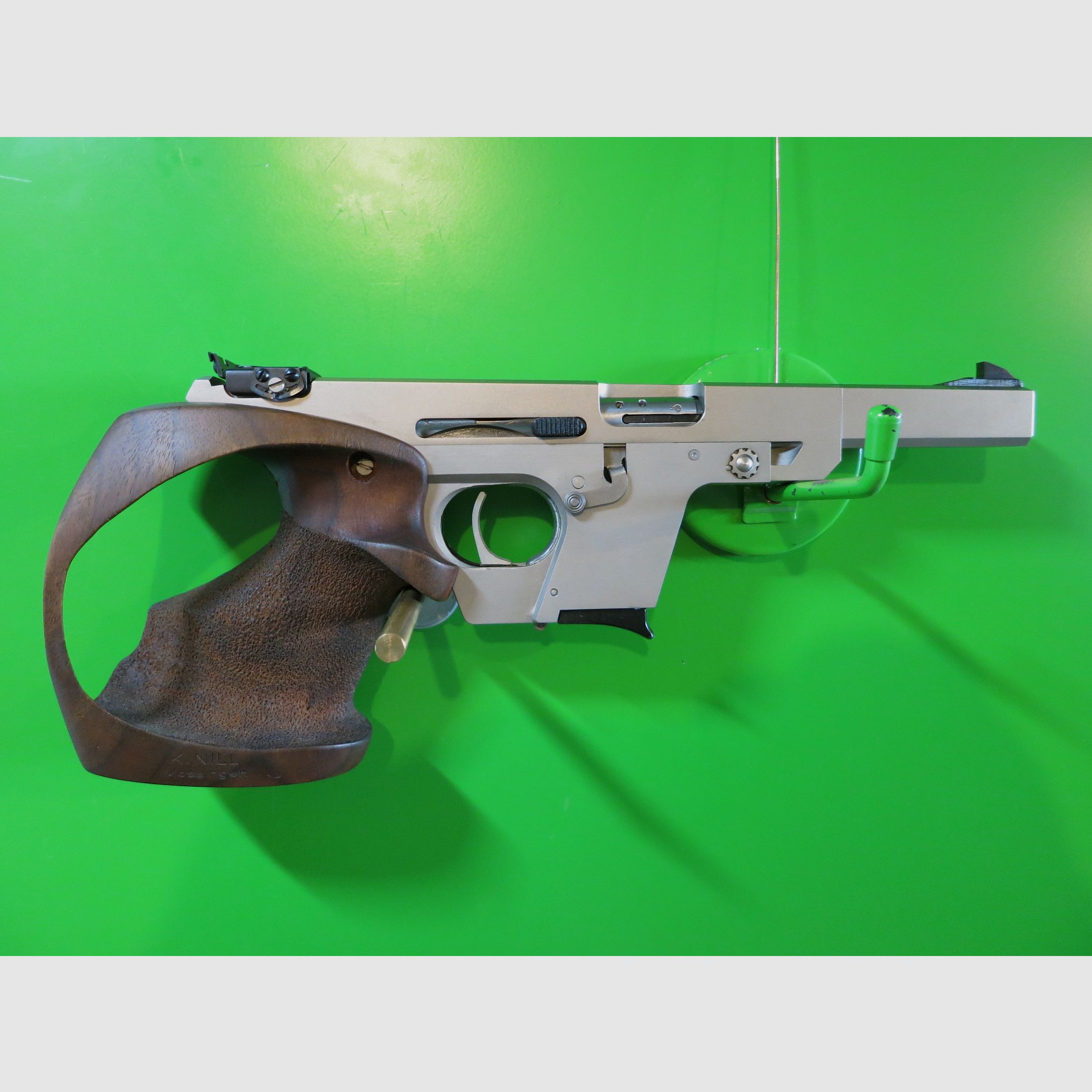 Sport-Pistole Walther OSP Kaliber .22lr, NILL Sport-Griff, .22 Short, Nickel-Version    #79-