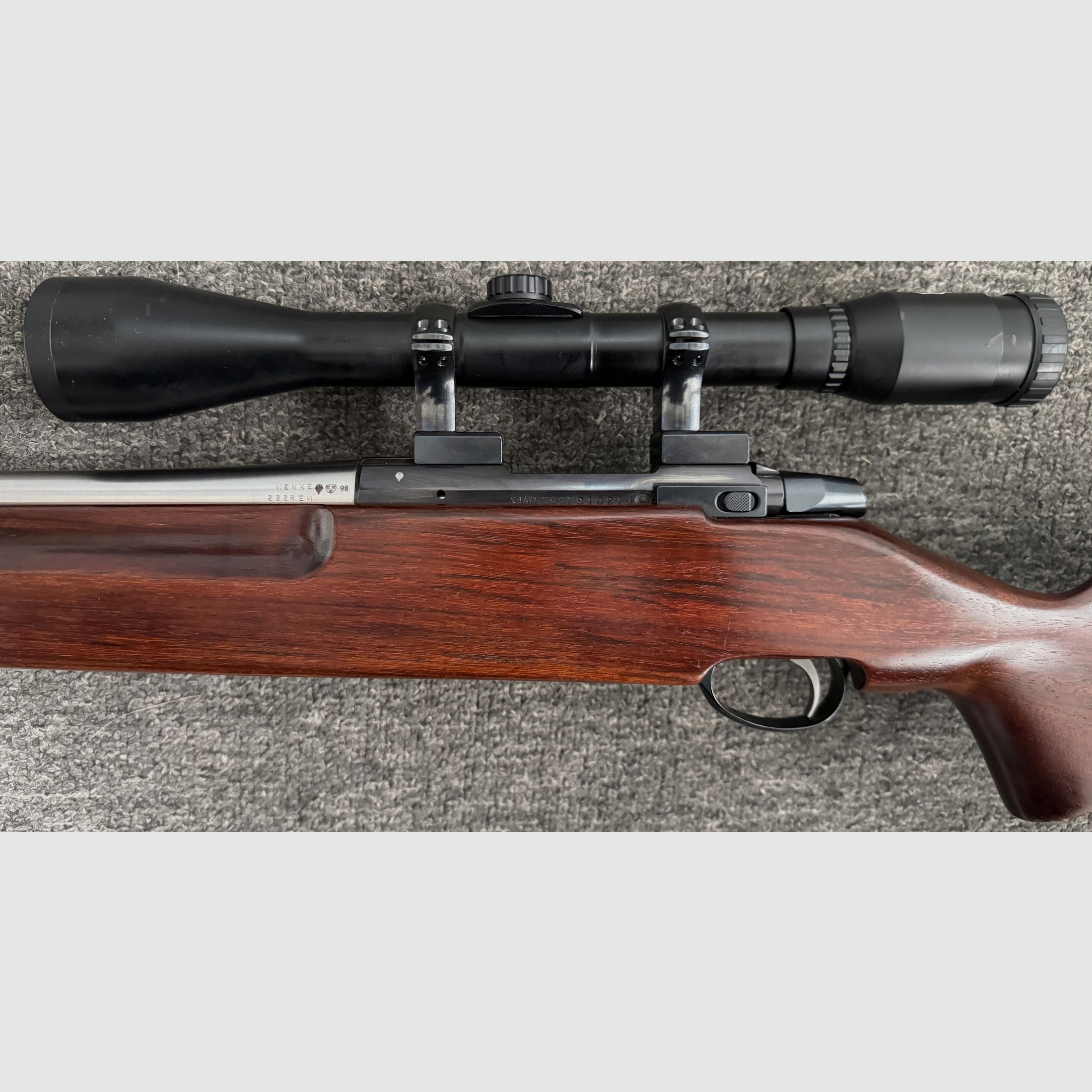Sako S491 single-shot rifle .222 REM. - steel + scope 10x45