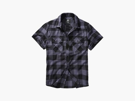 Brandit Check Shirt Halfsleeve - Gray / S Men