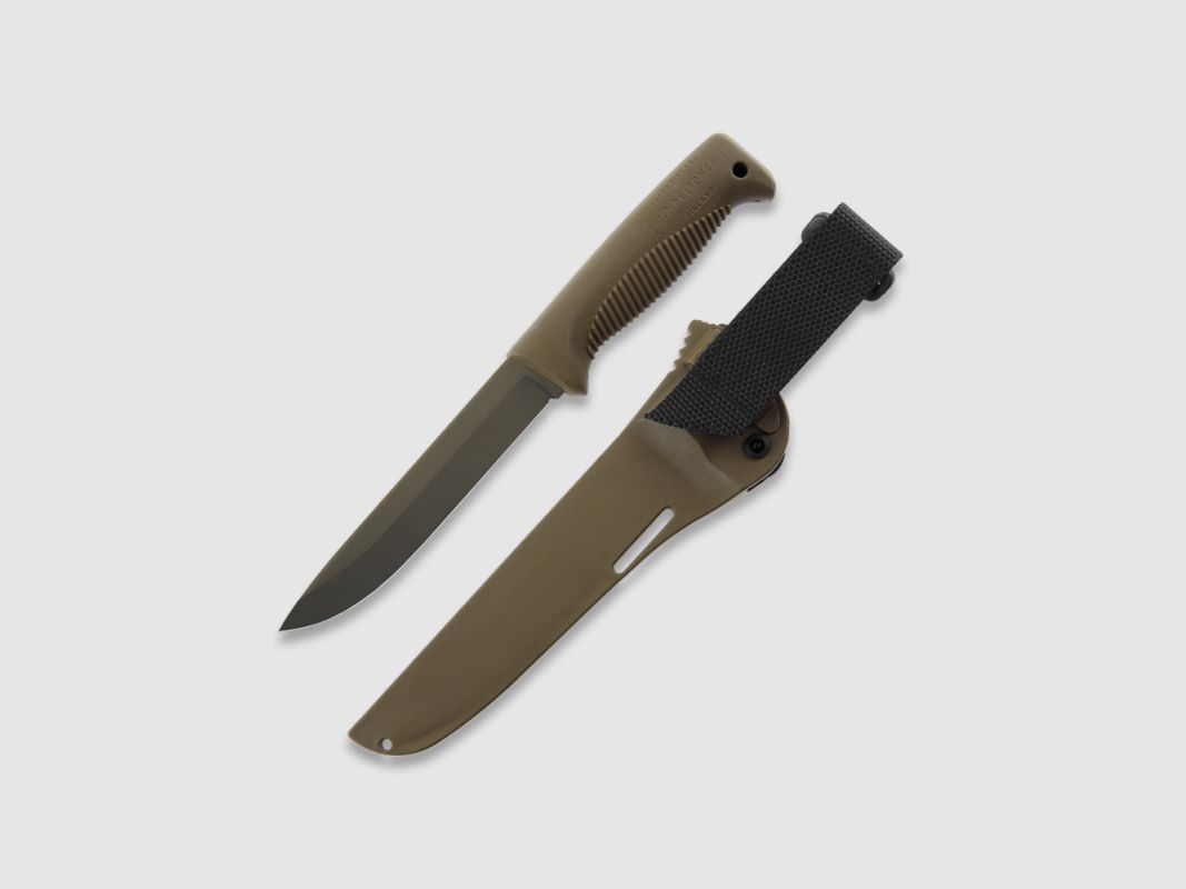 Peltonen Knives M95 Ranger Puukko Sissipuukko FJP060 Cerakote FDE Beschichtung Kunststoffscheide braun FDE