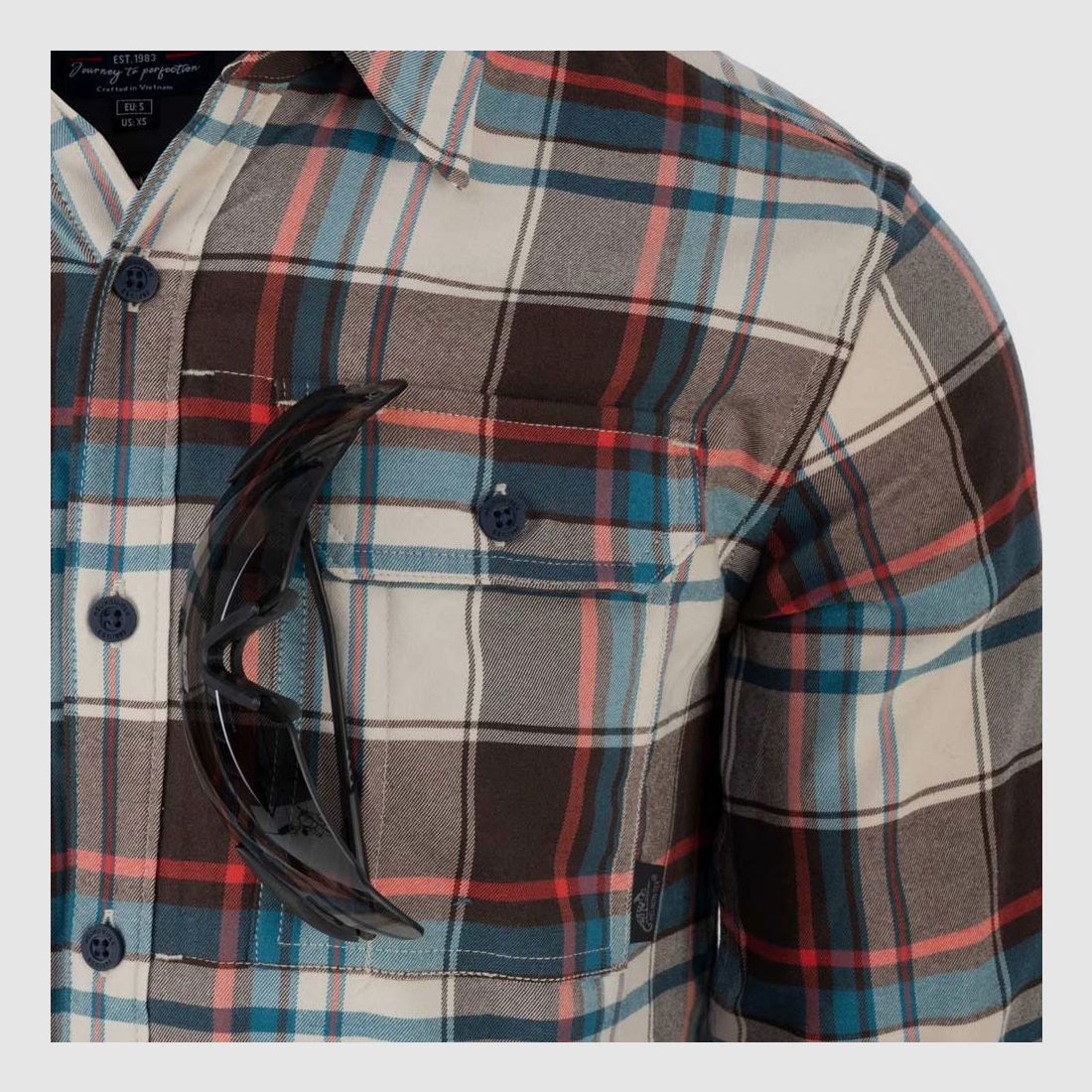 HELIKON-TEX GREYMAN SHIRT CORAL CRIMSON CHECKERED