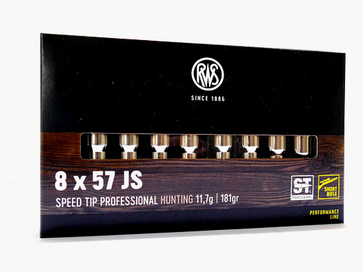 RWS 8X57JS Speed Tip Short Rifle 11,7g/180gr Büchsenpatronen