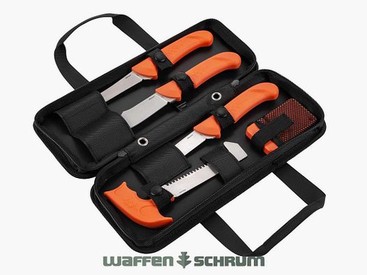 Set de départ Blaser Professional orange, Skinner en plastique - couteau à désosser - couteau à fileter - scie à os