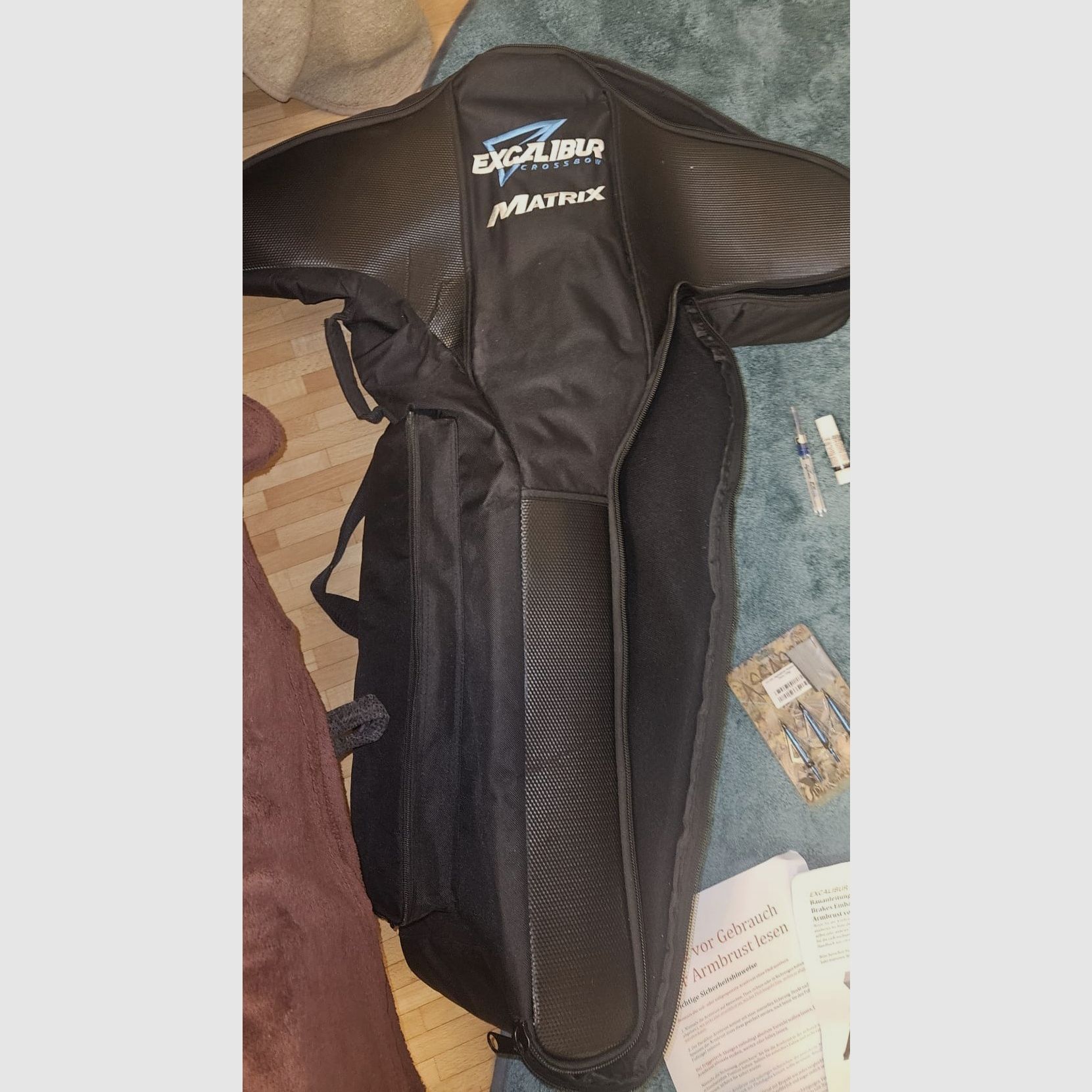 Excalibur Matrix 330 Armbrust + viel Zubehör (Ersatzwurfarme, Tasche, ZF) – sehr guter Zustand