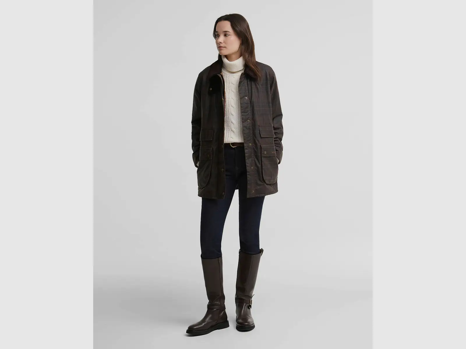 Barbour Modern Checked Border veste cirée, image 7 sur 7