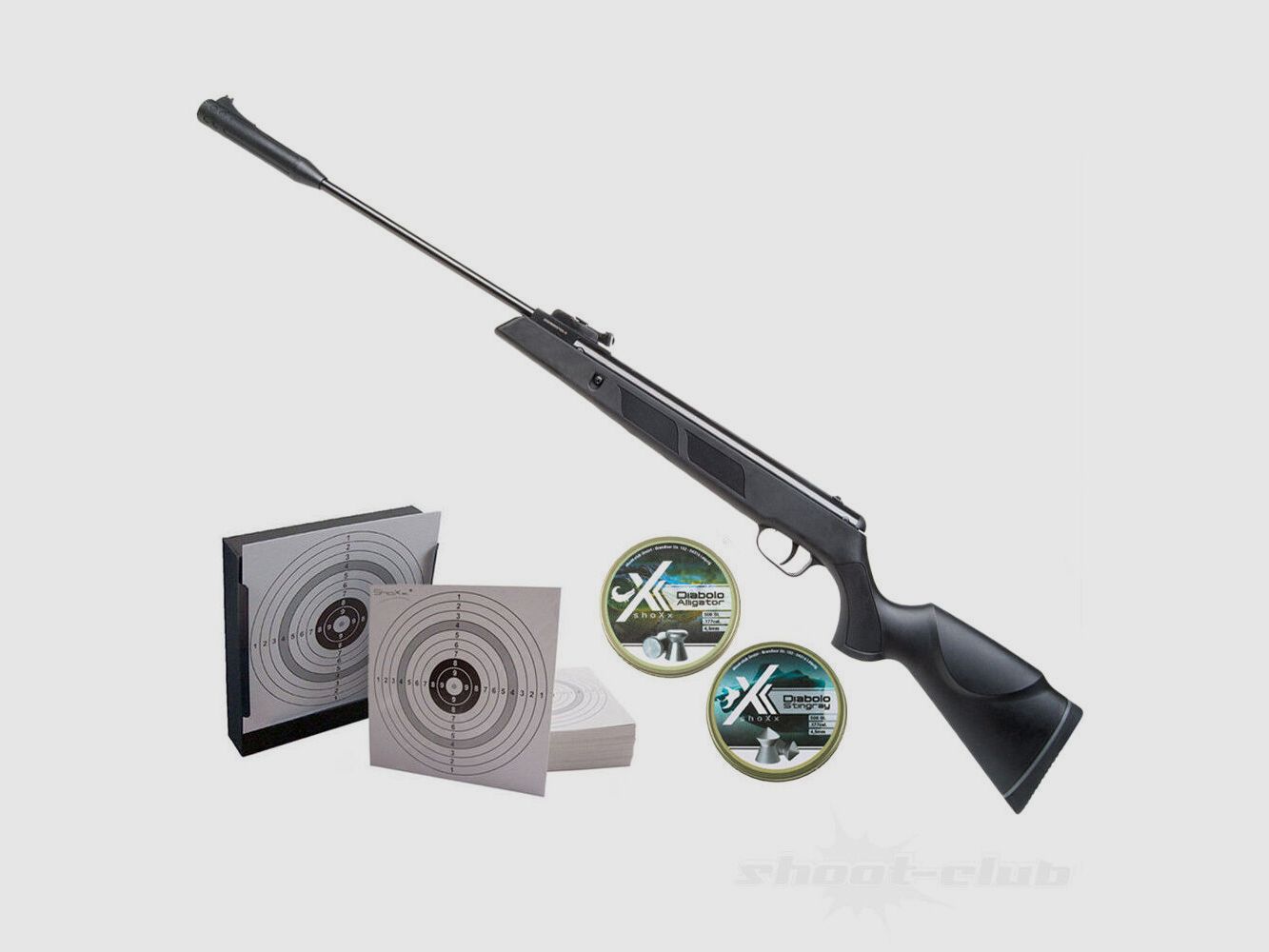 German Sport Gun SR1000S Kipplauf-Luftgewehr 4,5mm Kugelfang Set klein