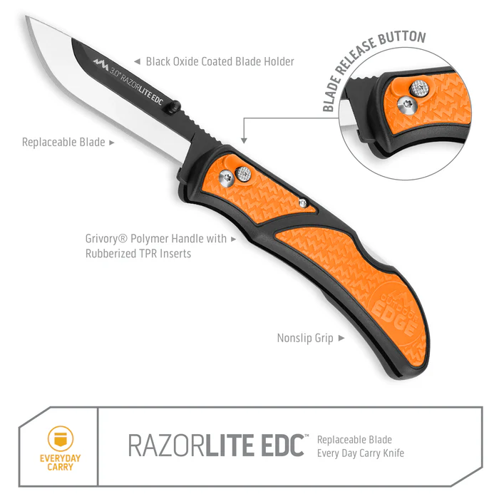 Outdoor Edge Razorlite EDC arancione, immagine 2 di 4