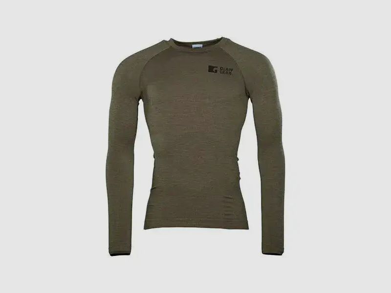 Clawgear Clawgear Longsleeve Merino Seamless stonegrey olive - S Herren