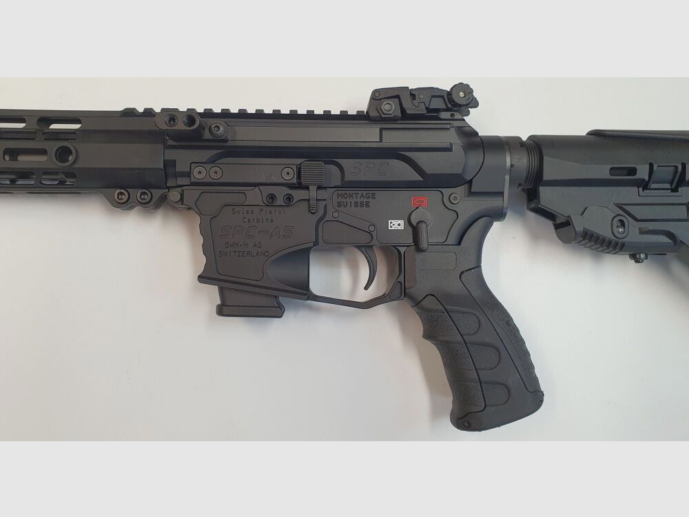 GWMH AG Selbstladebüchse GWMH SPC-HUNTER A5 10" (SWISS PISTOL CARBINE) BLACK Kal.9x19 AR15 Glock Magazi