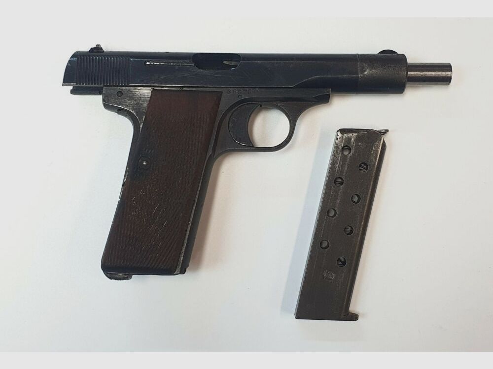 FABRIQUE NATIONALE D'ARMES DE GUERRE HERSTAL BELGIQUE! Przedmiot kolekcjonerski! Pistolet samopowtarzalny FN - 7.65mm Browning - Broń trofealna, zdjęcie 9 z 10