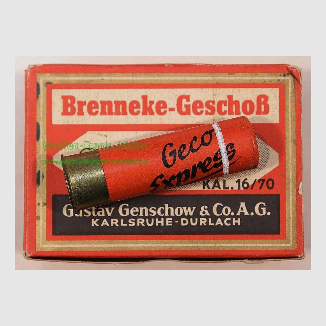 Genschow & Co., Berlin-Herstal Schrotpatronen/Flintenlaufgesc 16/70, Bild 1 von 2