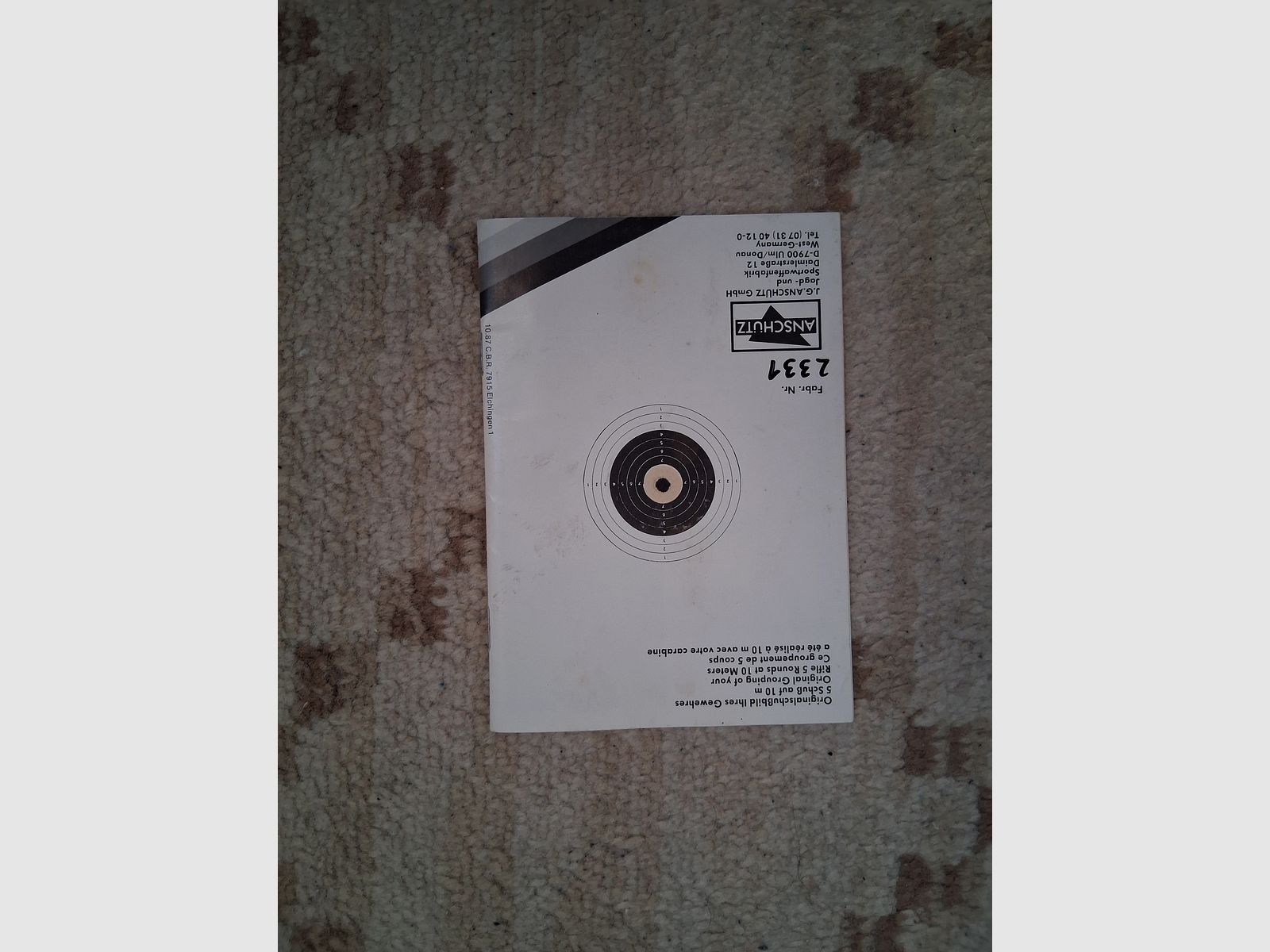 Anschütz Super Air 2001 Match Luftgewehr