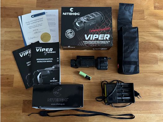Nitehog TIR-M35 AC Viper Wärmebildvorsatzgerät (Gen. 1) SOFORT EINSETZBAR, da geladene) Batterie und 62er Rusan-Adapter inklusive