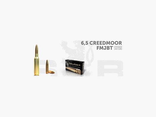 6.5 CREEDMOOR FMJ SELLIER & BELLOT (BOITE DE 20 CARTOUCHES), 140 gr
