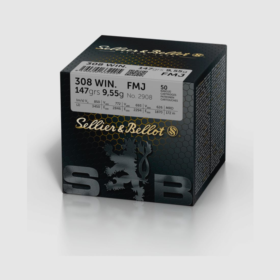 Sellier & Bellot 114463 .308 Win. FMJ 9,5g 147grs. 50 Stück